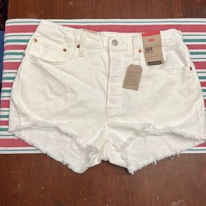 Levi’s 501 High Rise Shorts size 31, white